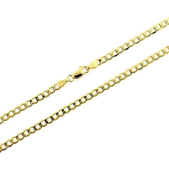 Real 10K Yellow Gold 2.5mm Cuban Link Chain Necklace 22" inch - Picture 3 of 6